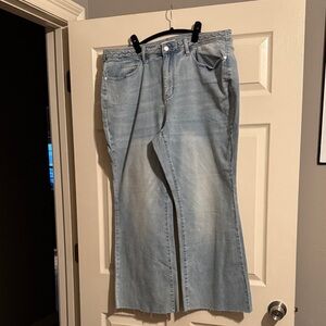 Judy Blue Light Wash Women's Jeans Flares with Braided waist